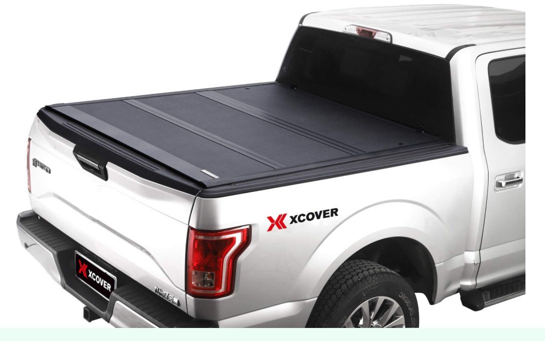 Xcover Low Profile Hard Folding Truck Bed Tonneau Cover, Compatible With 2019 2020 2021 2022 2023 2024 2025 Chevrolet Silverado/GMC Sierra 1500 5.8 Ft