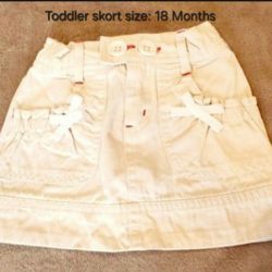 Toddler Girl's Skort Size: 18 Months
