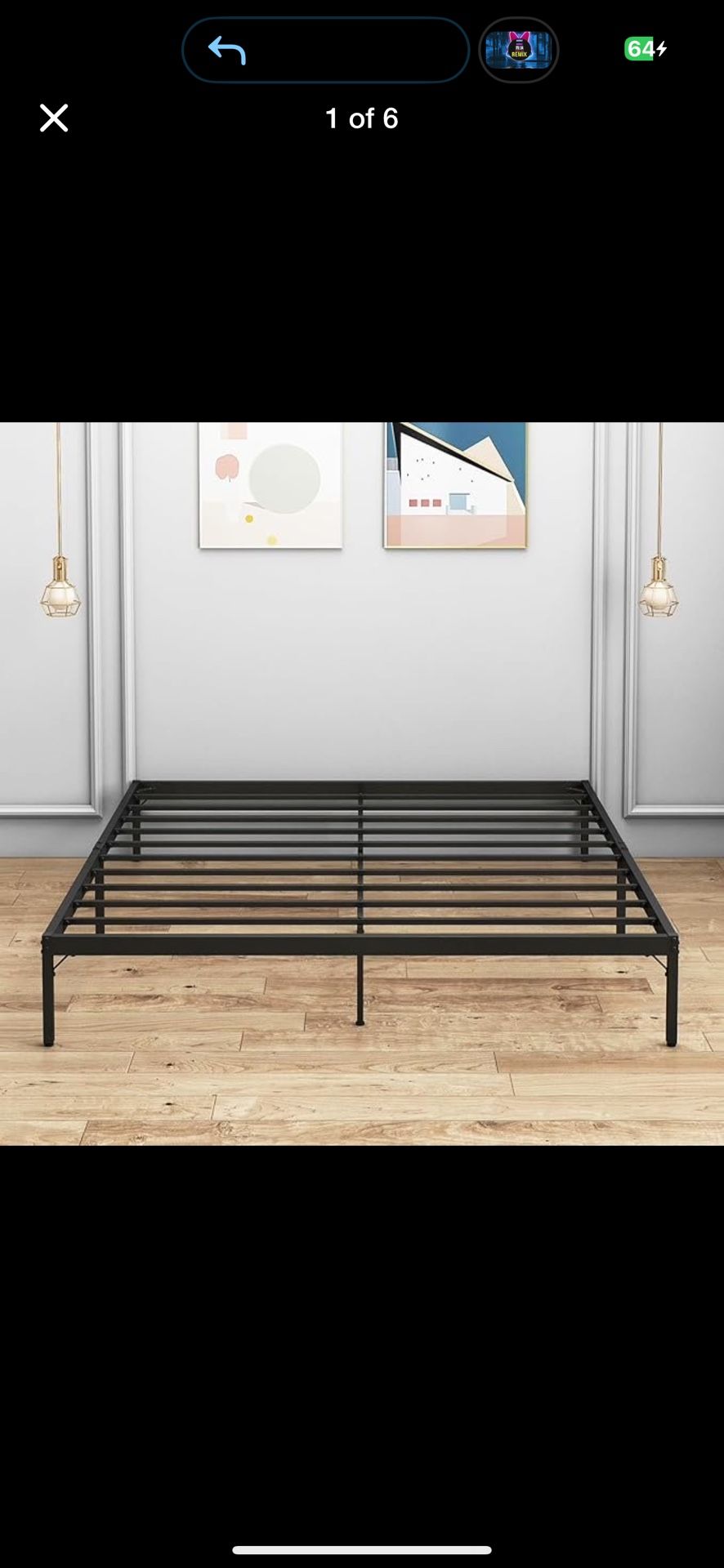 new 14" queen size bed frame