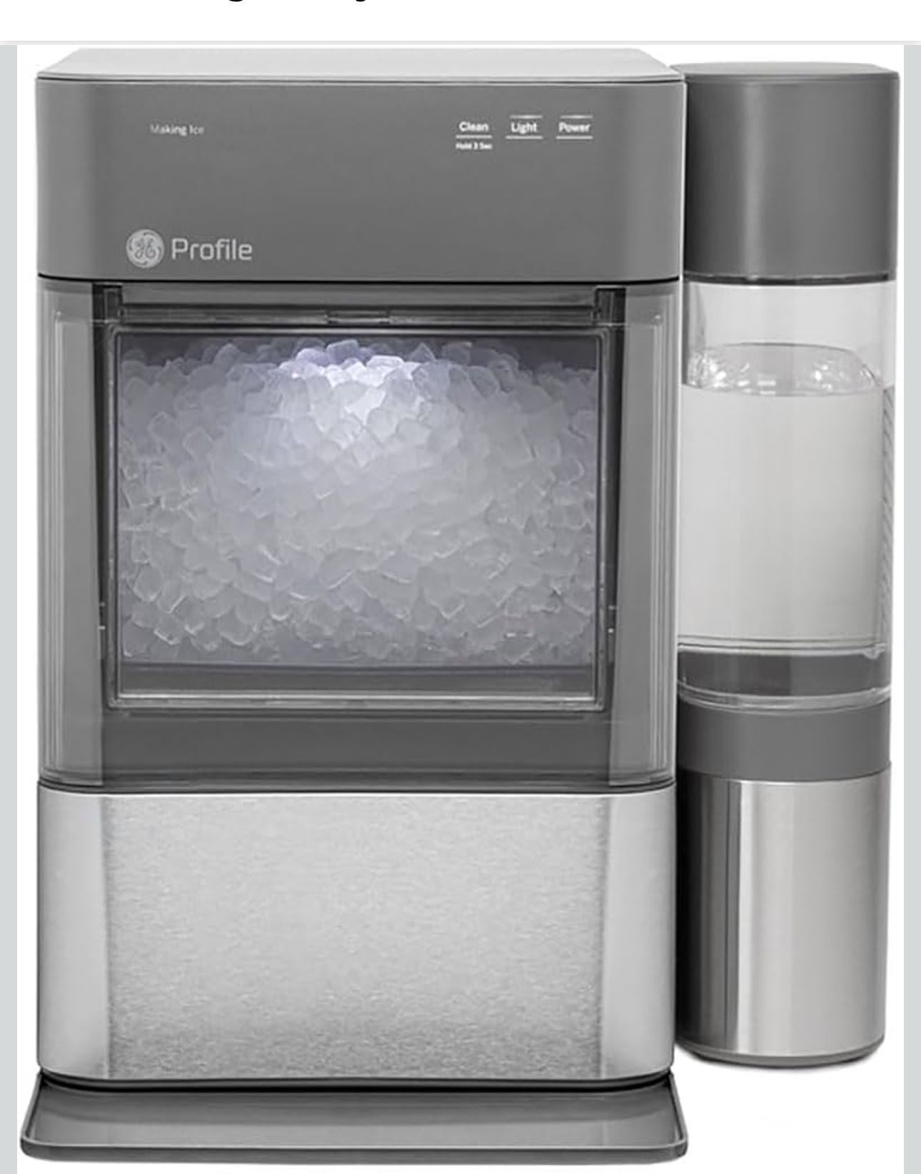 GE Profile Opal 2.0 XL with 1 Gallon Tank, Chewable Crunchable Countertop Nugget Ice Maker, Scoop included, 38 lbs in 24 hours, Pellet Ice Machine wit