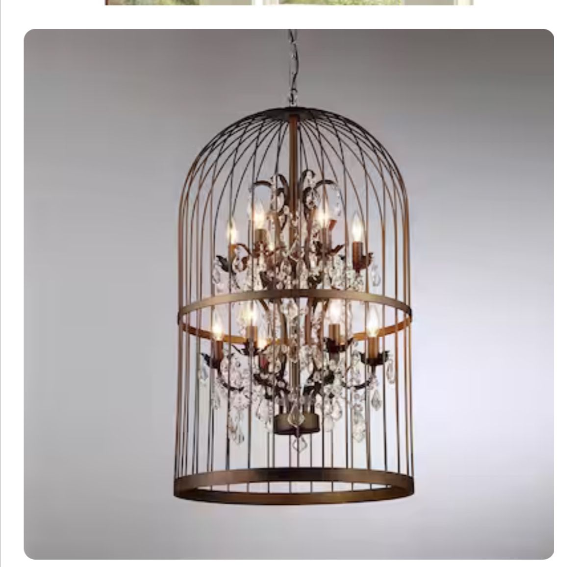 2 Big Cage Chandelier RH style