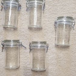 Crate and Barrel Glass Storage Container