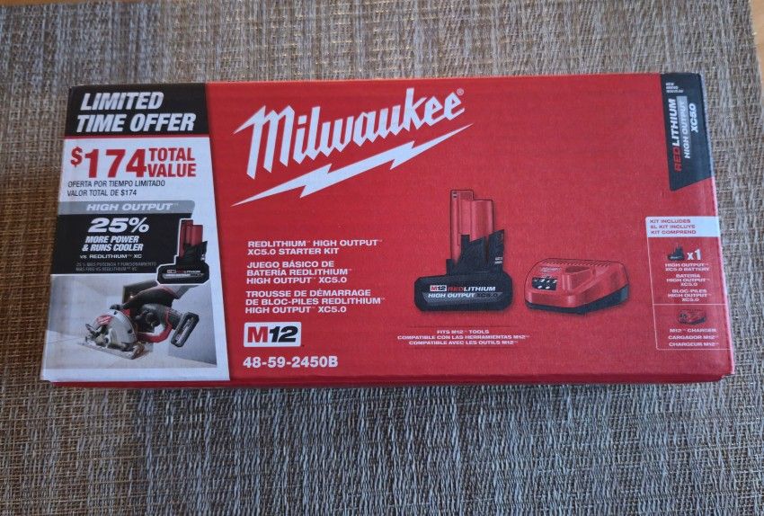 M12 High Output XC 5.0 Battery Starter Kit