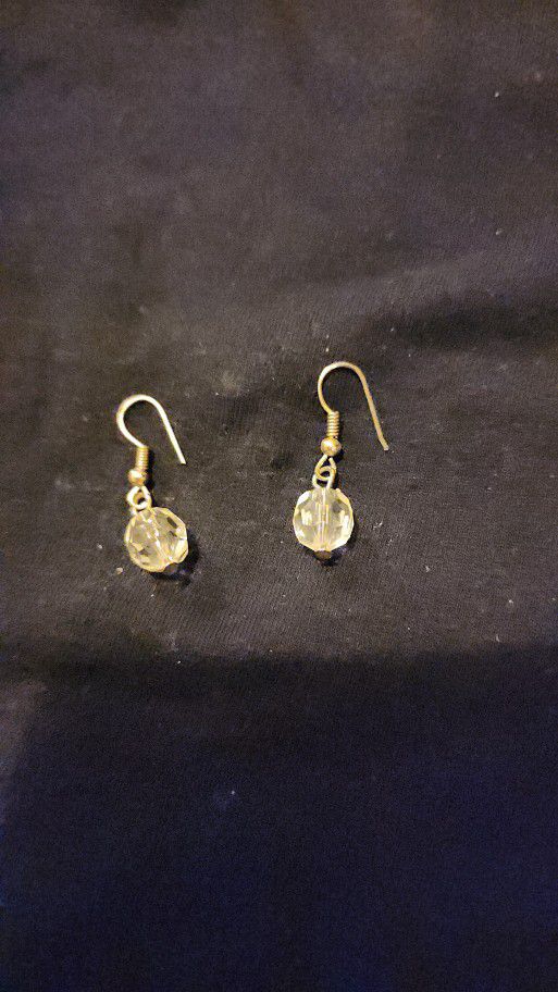 Vintage Crystal Drop Dangling Earrings 1930s Excellent Condition