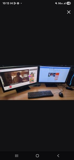 2x  27" Monitors Computer Gaming Office School