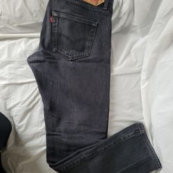 Men's Black Levi 501 Jeans