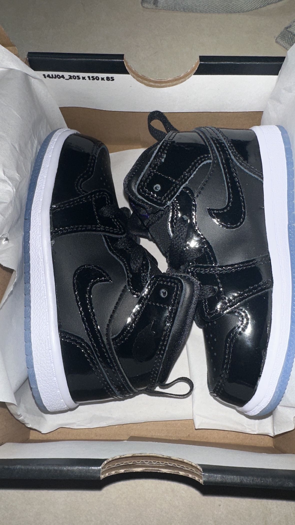 Jordan 1 Mid SE (TD) Black/Dark Concord-White Space Jam (Size 8C)