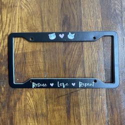 Metal License Plate Frame - Animal Rescue