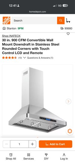 INATECK 30 inch wall mount range hood