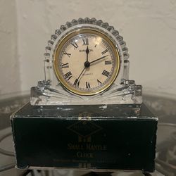 Shannon By Godinger Fine Crystal Mantle Clock Quartz Model 2668