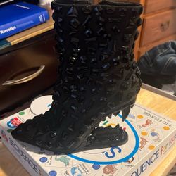 Black High Heel Boots 