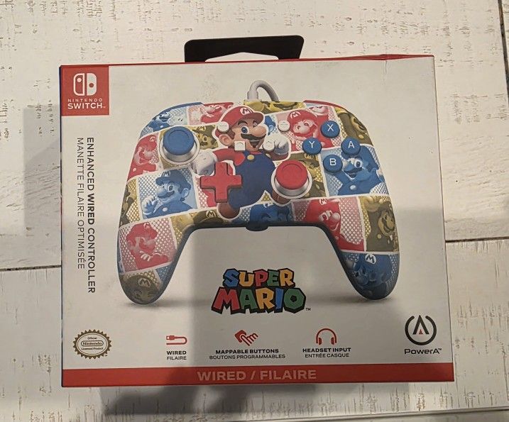 PowerA Mario Wired Controller for Nintendo Switch – New