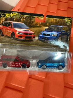 **NEW**2026 Hot Wheels Premium Lancer Evo IX Wagon / Subaru Forester STI  2Pack