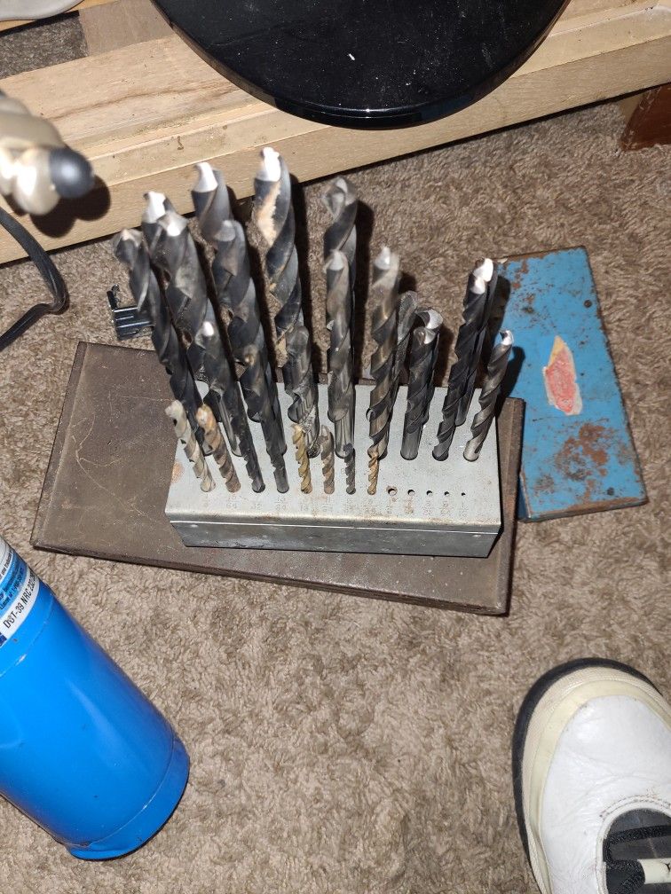 Drill Bits And Stand$20