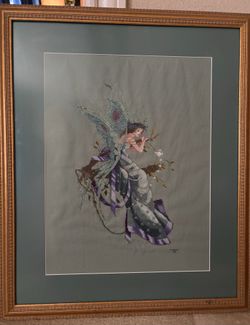 Custom Cross Stitched fairy
