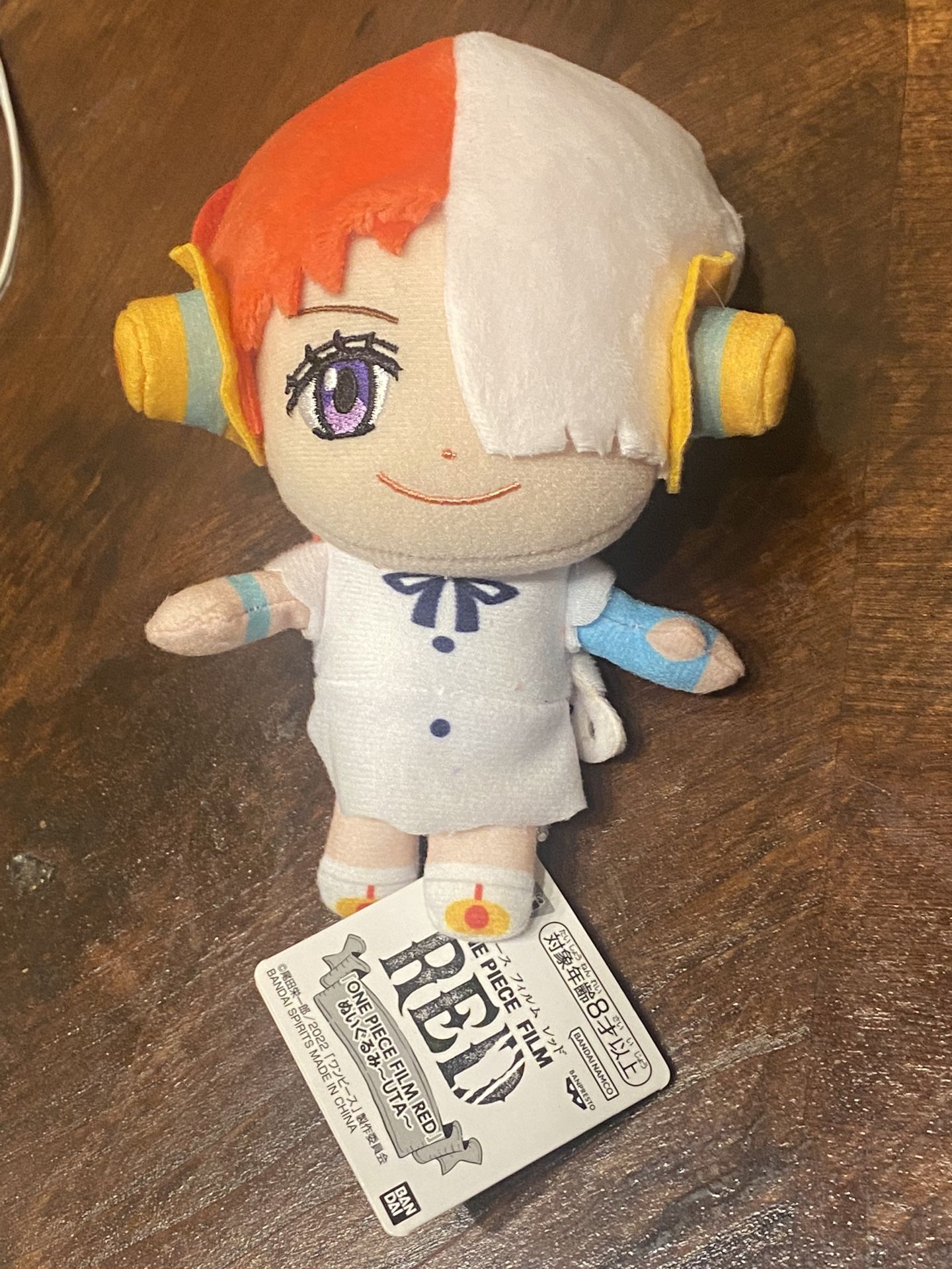 Bandai ONE PIECE FILM RED Plush Doll Mascot Uta Toy NEW