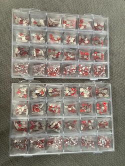 Red Rhinestones / nail technician