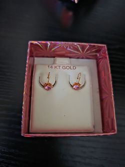 14k solid gold stamped earrings