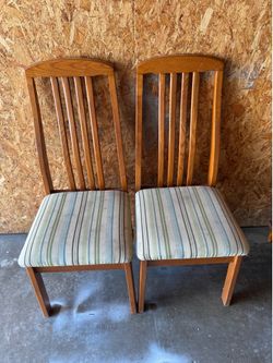 Set of Two Wooden Chairs