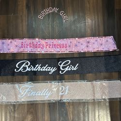 Birthday Sashes 