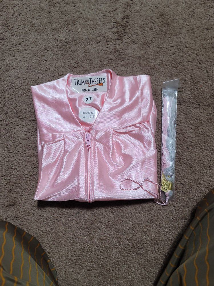 Kids Graduation Gown Without Cap Pink