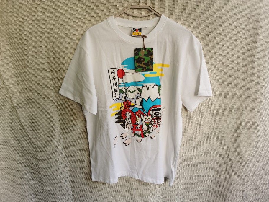 A Bathing Ape Japan Culture Lucky Cat Graphic Print Tee