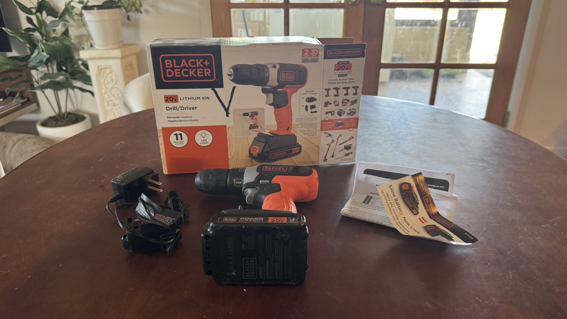 Black + Decker Cordless 20V Drill