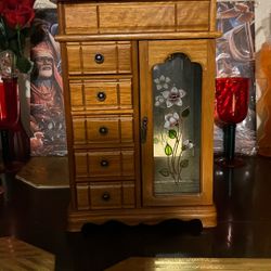 $30 Wooden Vintage Drawers Spin Necklace Holder 