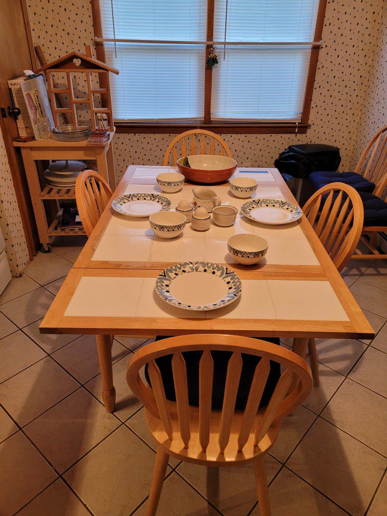 Kitchen Set Table 6 Chairs