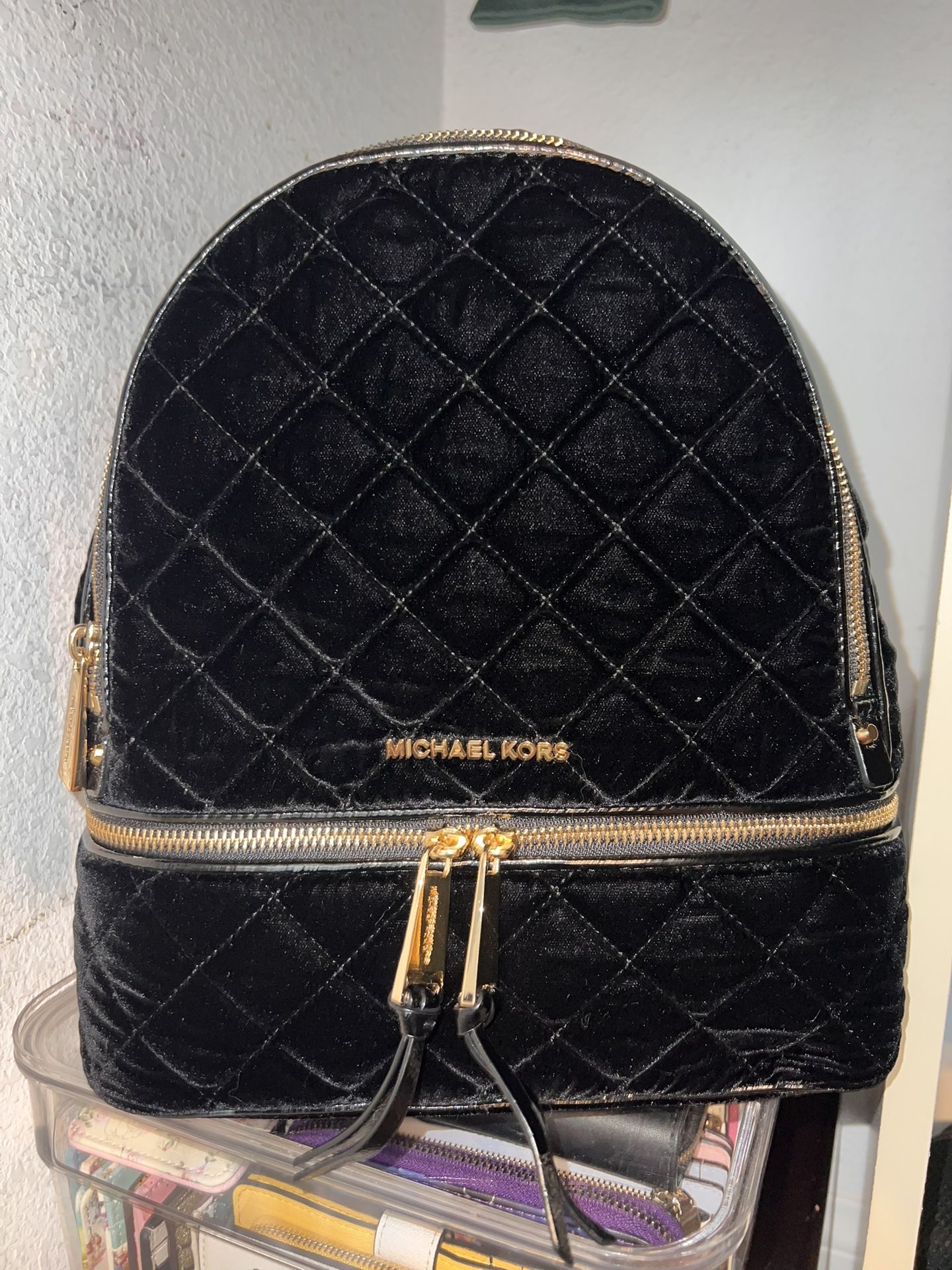 Michael Kors Velvet Backpack