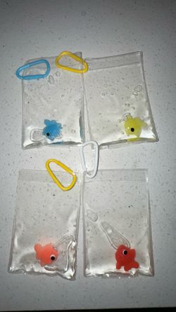 Keychain Tabba squishy goldfish in pouch