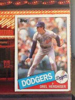 Orel Hershiser baseball card - Dodgers