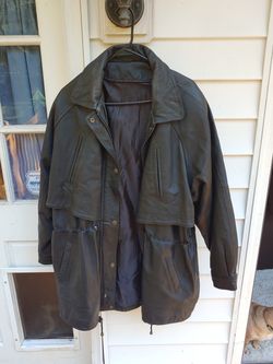 Awesome leather coat jacket (Check out my page for more)