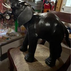 African Authentic Leather Elephant 