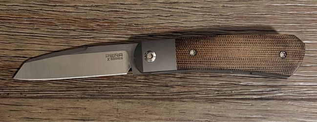Enrique Pena X-Series Kickstop Apache, Satin M390, Micarta Scales