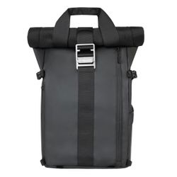 Besnfoto Black Camera Backpack with Adjustable Dividers and Laptop compartment