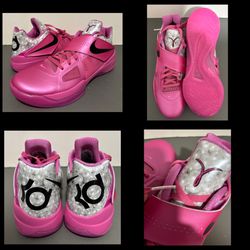 Nike Zoom KD 4 Aunt Pearl Pink Breast Cancer Men’s size 14 NEW NO BOX!