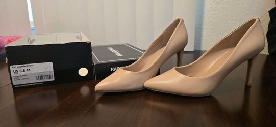 Karl Lagerfeld Paris Glora Nude Pumps Size 8.5 women Shoes