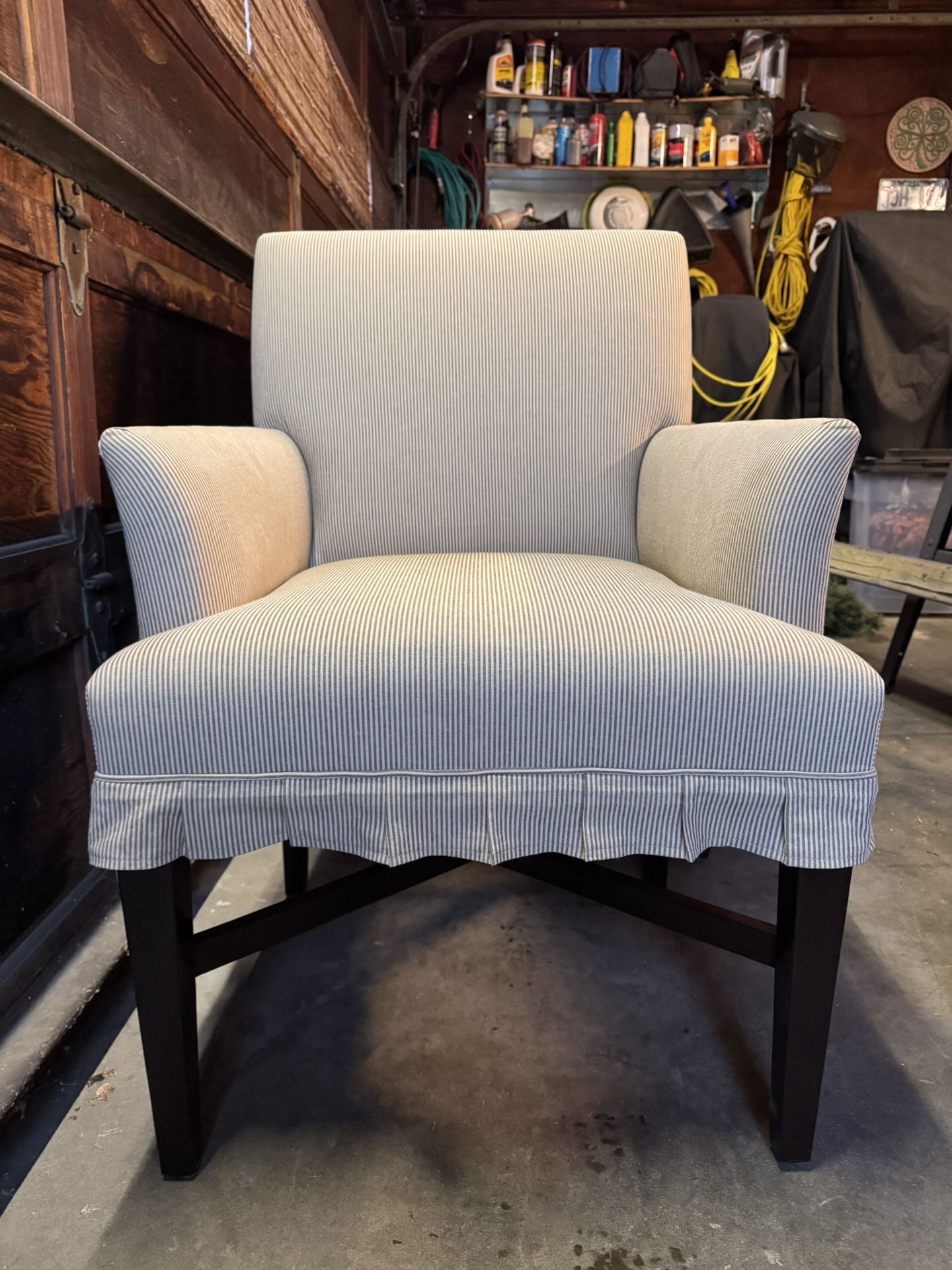 Set of 6 Barclay Butera Upholstered Dining Armchairs – Designer Quality