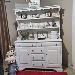 Wood Hutch Buffet Or Coffee Farmhouse Size 50:wide 68:H