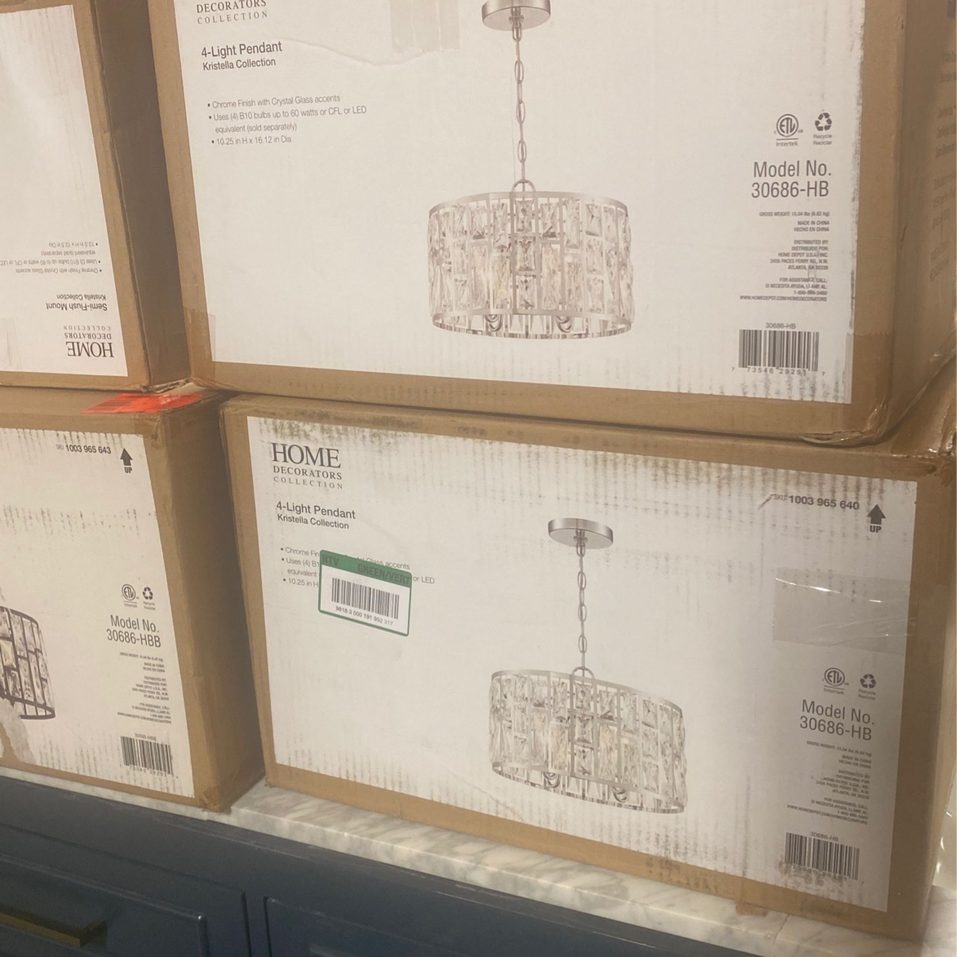 Home Decorators Collection Kristella Light Chrome Chandelier