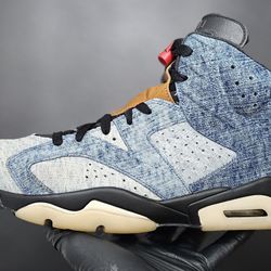 2019 Nike Air Jordan 6 Retro Washed Denim 🔥 Mens Size 10.5 Og Vntg Sb Og All 