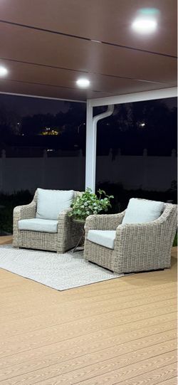 Juego de mimbre para patio