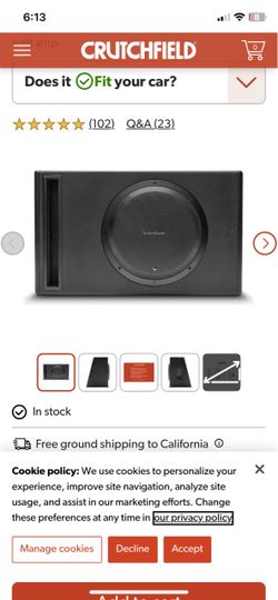 Rockford Fosgate Powered Subwoofer Enclosure