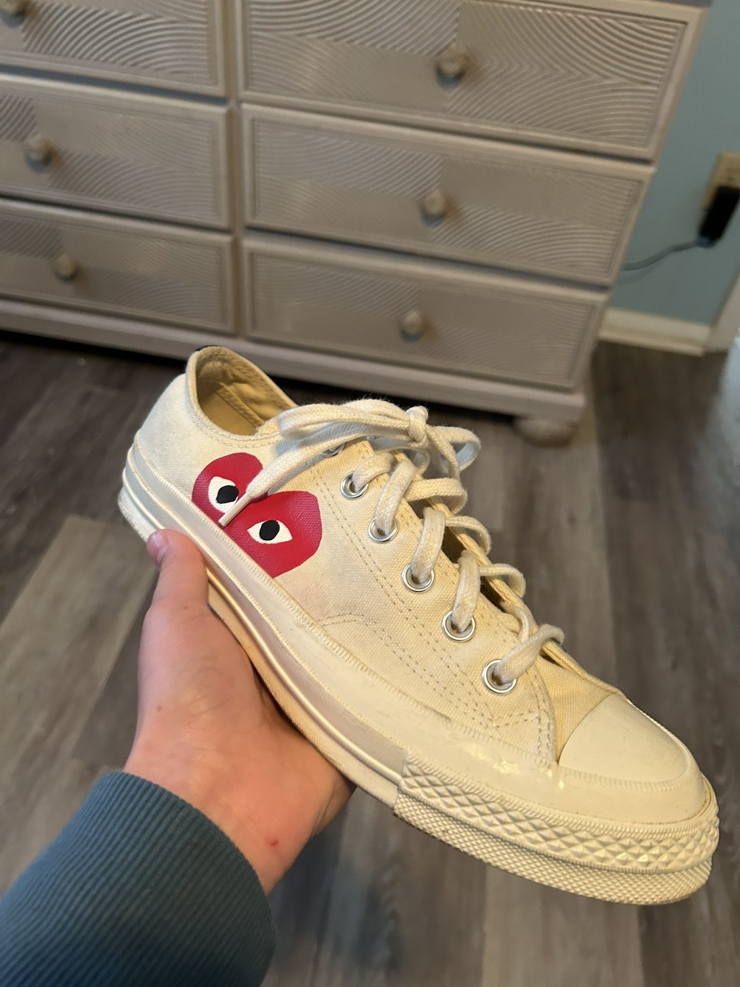 Size 7 - Converse Comme des Garçons Play x Chuck 70 Low Milk