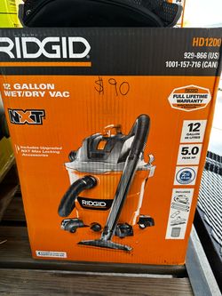 Ridgid 12 gal vacuum