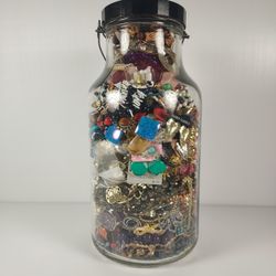 Extra Big Jewelry Jar 200+ Pieces Great Condition
