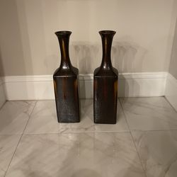 Brown Bottle Set Of Two