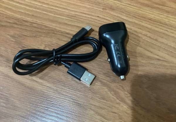 DC USB Adapter Car Charger With USB C Cable
