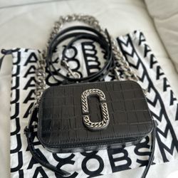 Marc Jacobs Croco Black Shoulder Bag!